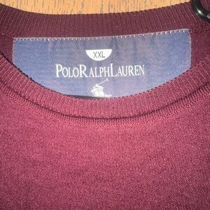 Polo Ralph Lauren Men's Burgundy Crewneck Sweater